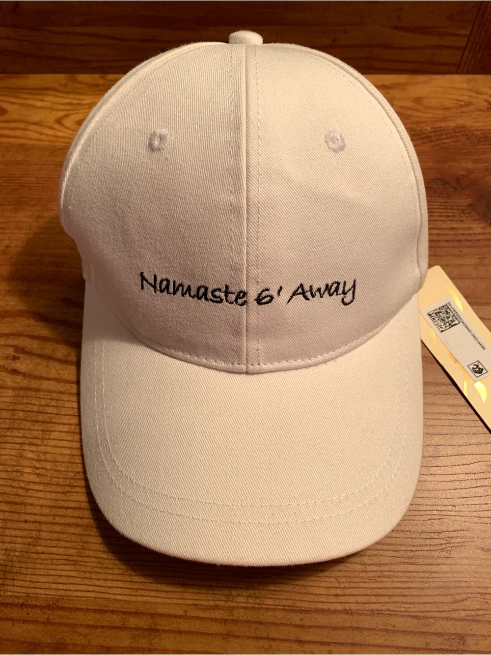 White 'Namaste 6' Away' Hat